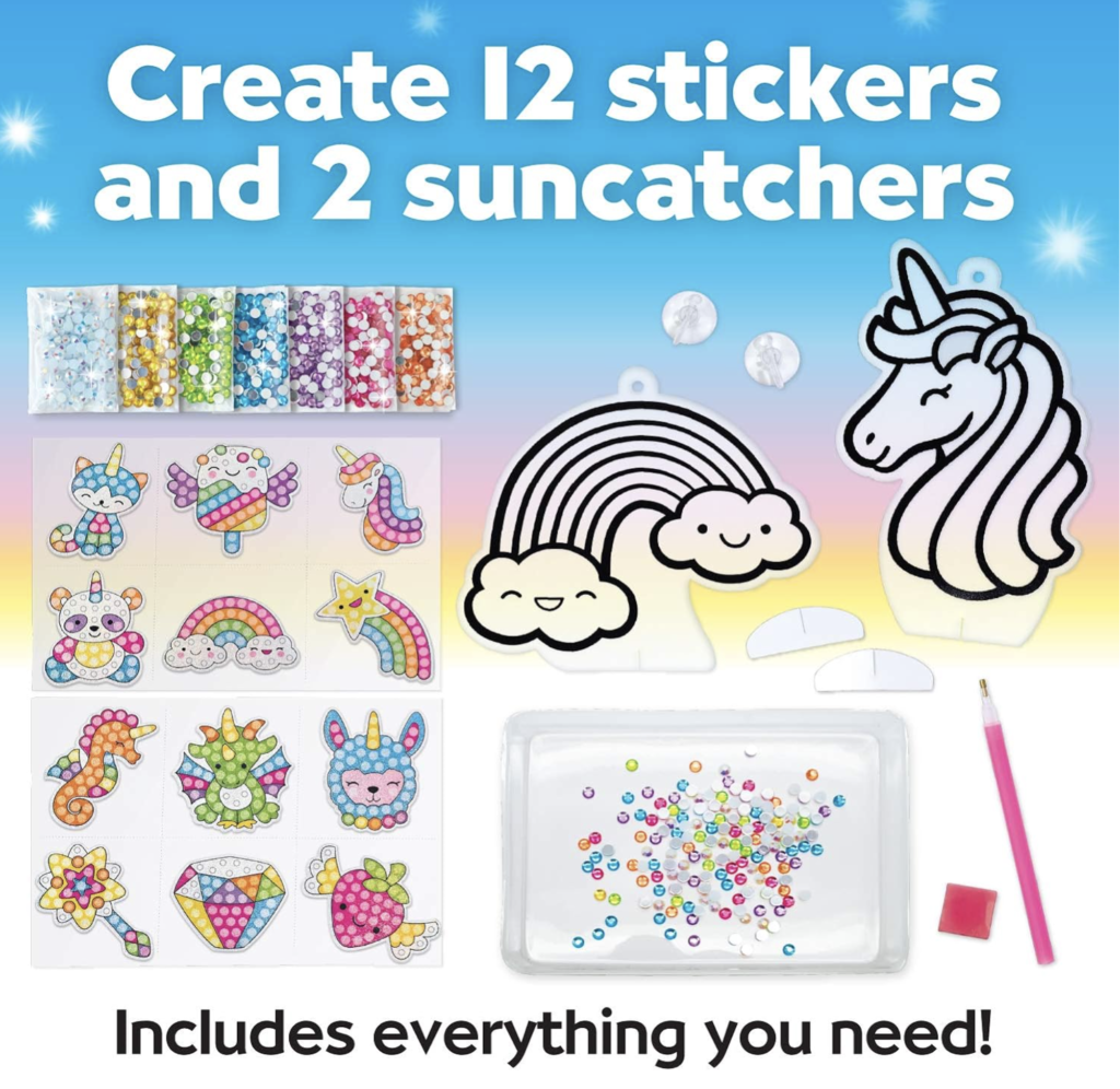 Creativity for Kids Big Gem Diamond Painting Kits: Magical Stickers and Suncatcher